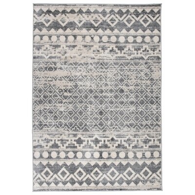 Traditional Distressed Bohemian Gray 2'X3' Accent Rug - Image 0
