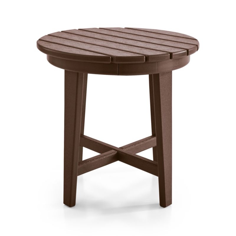 Vista II Mahogany Adirondack Outdoor Side Table by POLYWOOD® - Image 2