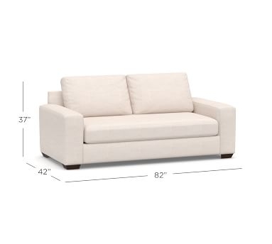 Big Sur Square Arm Upholstered Sofa 82", Down Blend Wrapped Cushions, Basketweave Slub Ash - Image 5