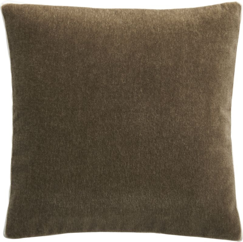 18" Mink Mohair Pillow with Down-Alternative Insert - Image 3