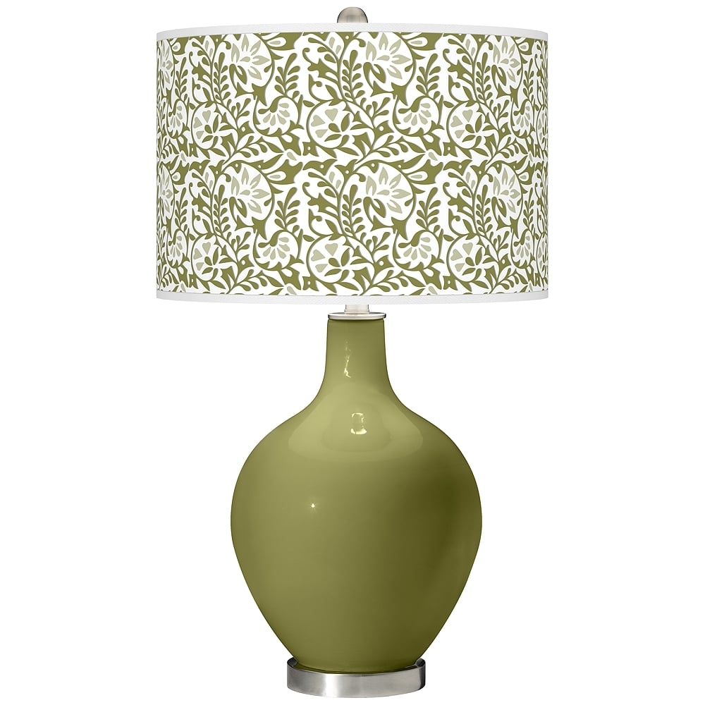 Color Plus Ovo 28 1/2" Gardenia Shade Rural Green Table Lamp - Image 0