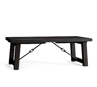 Benchwright Extending Dining Table, Blackened Oak, 86"L x 42"W - Image 0