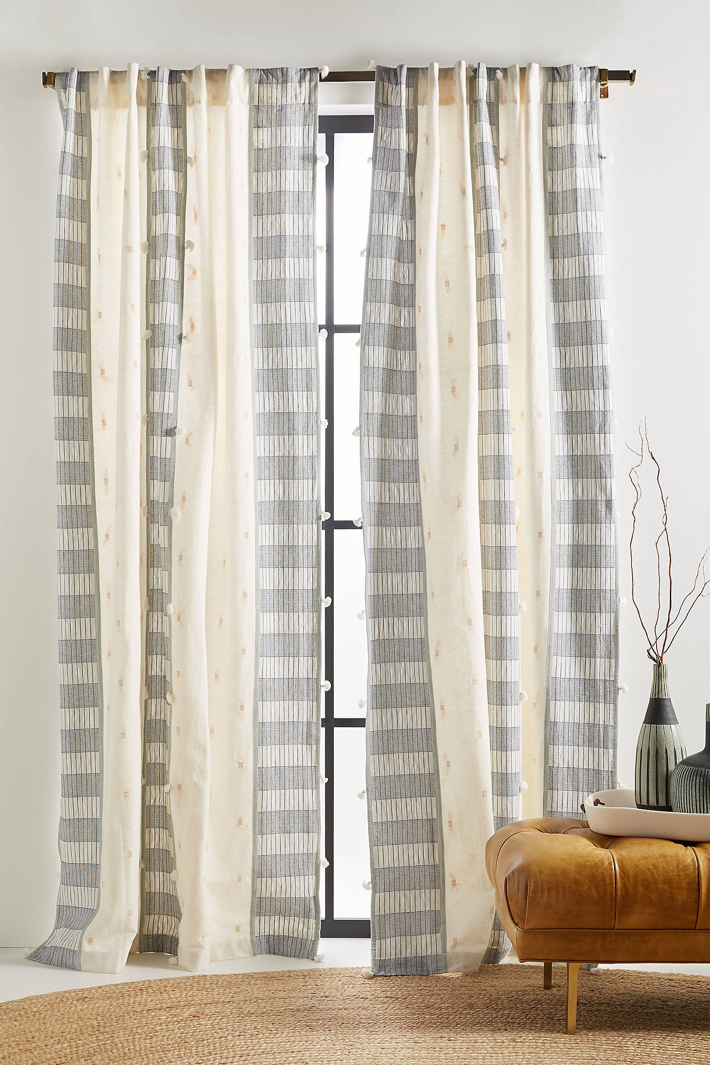 Tasseled Moira Curtain - Image 0