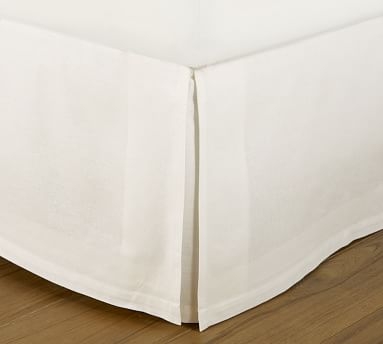 PB Essential 300-Thread-Count Bed Skirt, 14" Drop, Queen, Classic Ivory - Image 0