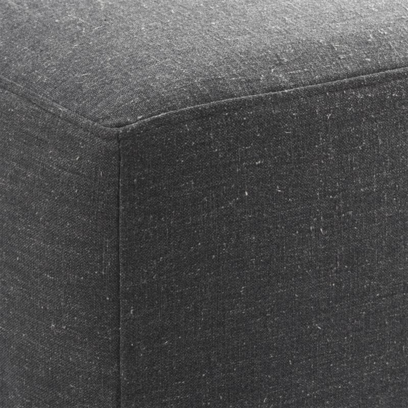 Slipcover Grey Modular Ottoman - Image 3