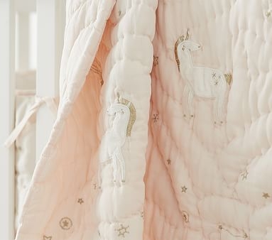 Shimmer Tulle Crib Skirt, Cribskirt, Blush - Image 2