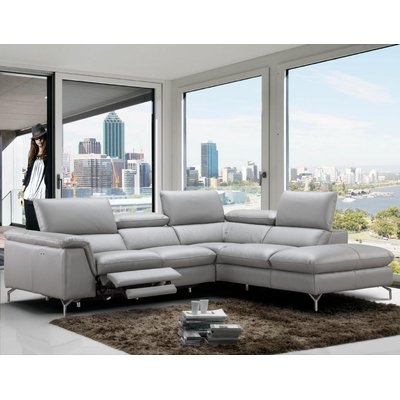 Dupont Leather Reclining Sectional - Image 0
