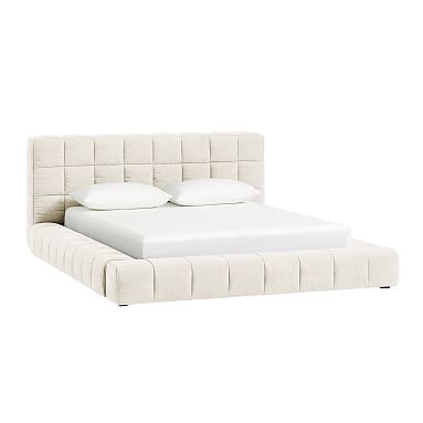 Baldwin Upholstered Bed, Queen, Performance Everyday Velvet Ivory - Image 0