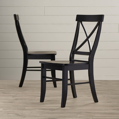Sawyer Cross Back Solid Wood Dining Chair- set of 2 - Image 1