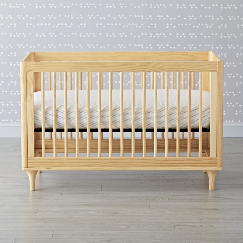 Babyletto Lolly Natural Wood 3-in-1 Convertible Baby Crib with Toddler Bed Conversion Kit - Image 3
