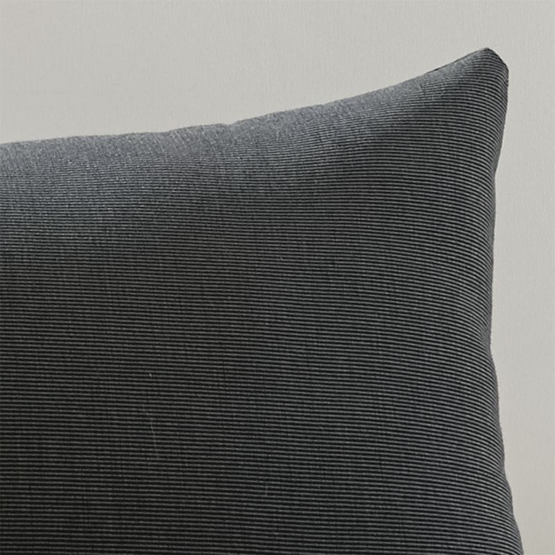 Sunbrella ® Canvas Coal Outdoor Lumbar Pillow - Image 1