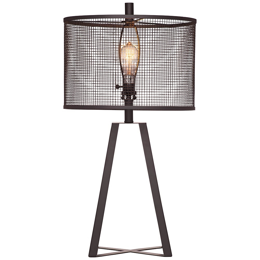 Bridwell Black Iron Cut Out Metal Shade LED Table Lamp - Style # 68C98 - Image 0