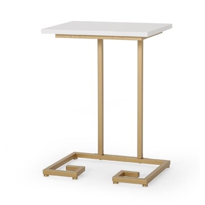 Isabella Modern Glam Faux Wood End Table - Image 0