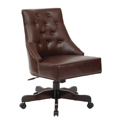 Rosanne Tufted Mid-Back Fabric Desk Chair - Image 0
