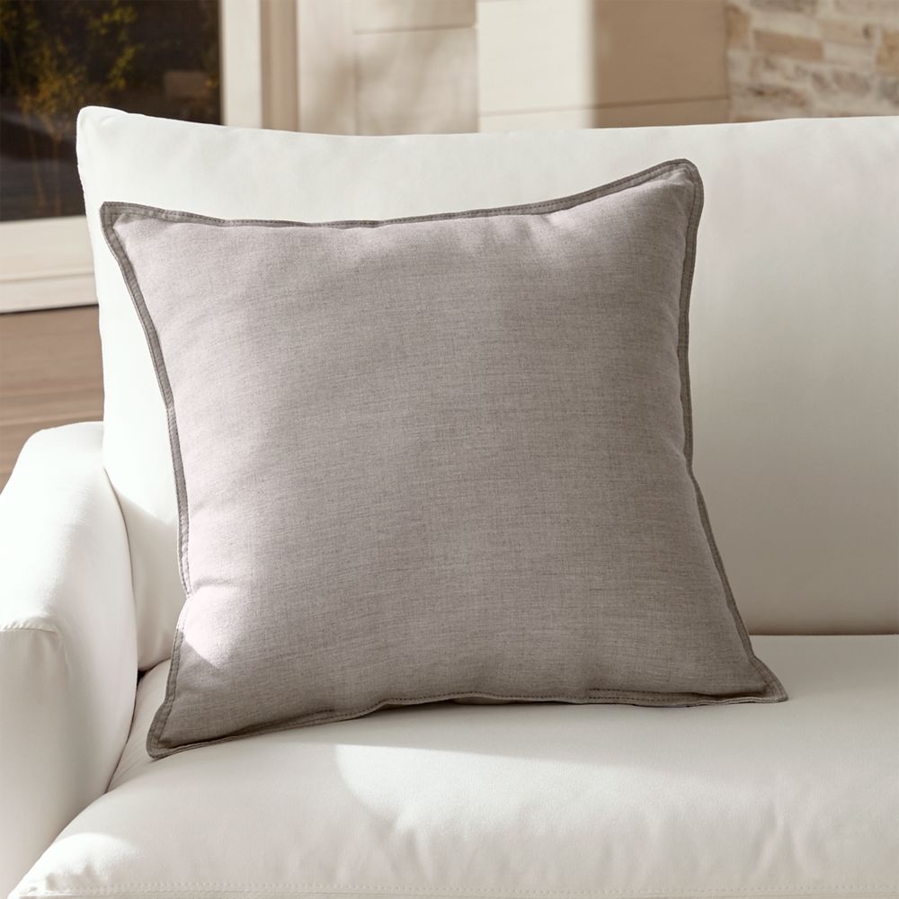 Sunbrella ® Cast Silver 20" Sq. Outdoor Pillow - Image 0