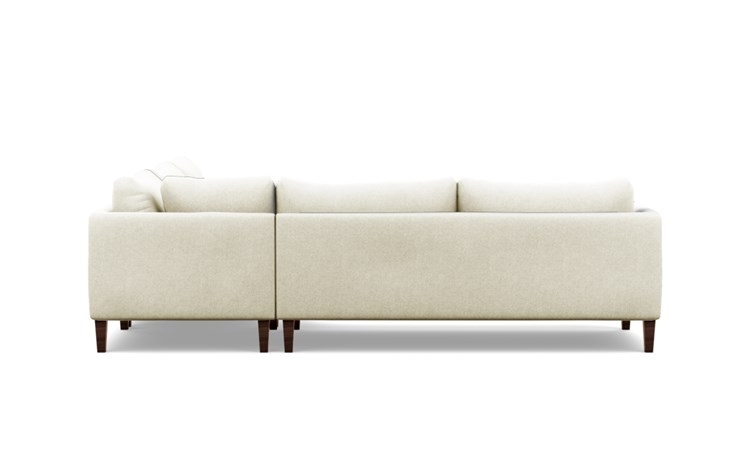 Owens Corner Sectional with White Vanilla Fabric and Oiled Walnut legs - Image 2