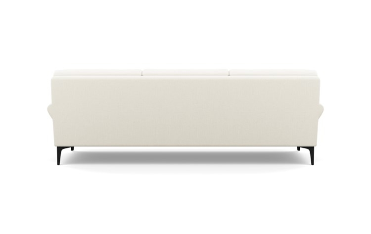 Maxwell Sofa with White Ivory Fabric and Matte Black legs - Image 3