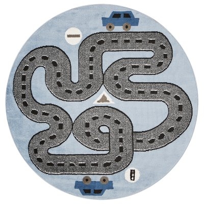 Gulf Racing Roadways Gray/Blue Area Rug - Image 0