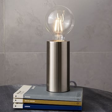 Pedestal Accent Table Lamp- Brushed Nickel - Image 0