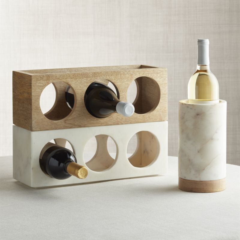 Marble Stacking 3-Bottle Wine Rack - Image 3