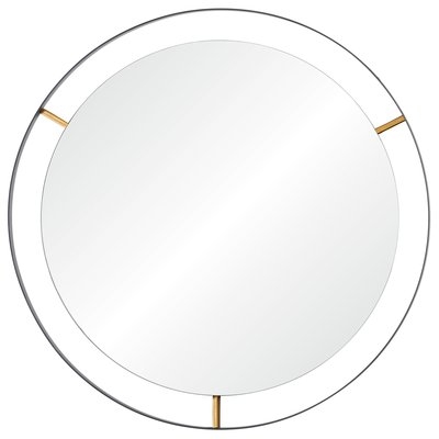 Wolfenbarger Industrial Round Accent Wall Mirror - Image 0