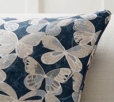 Butterfly Print Pillow, Multi, 20" - Image 1