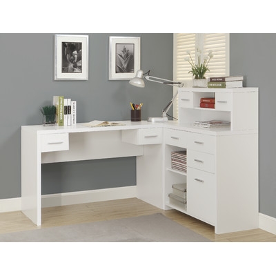 Milford L-Shaped Desk with Hutch - Image 0
