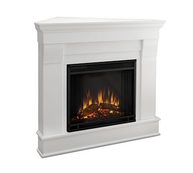 Real Flame(R) Chateau Corner Electric Fireplace, White - Image 0