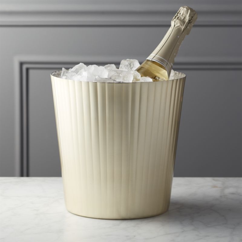 Pleat Champagne Gold Champagne-Wine Bucket - Image 1