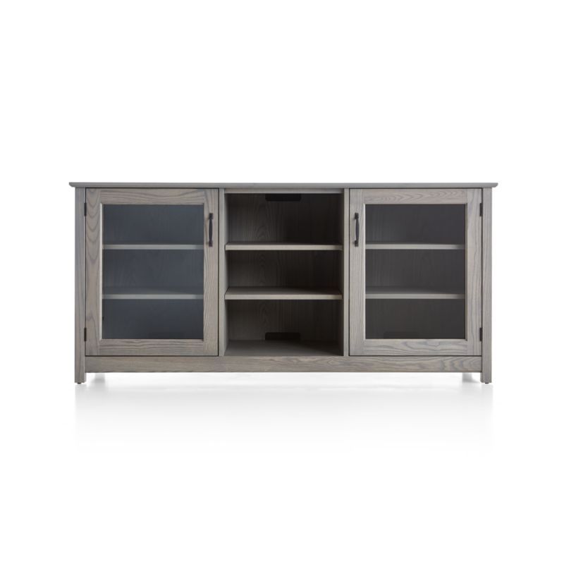 Ainsworth Dove 64" Media Console with Glass/Wood Doors - Image 1