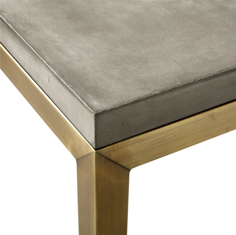 Parsons Concrete Top/ Brass Base 48x28 Dining Table - Image 1