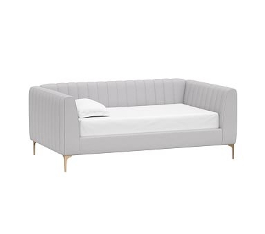 Avalon Twin Daybed, Brushed Crossweave Light Gray - Image 0