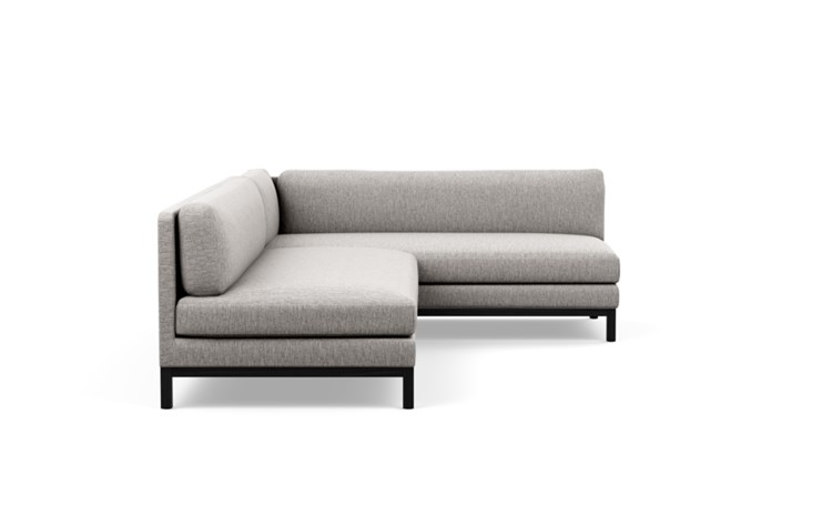 Jasper Chaise Sectional with Earth Fabric and Matte Black legs - Image 2