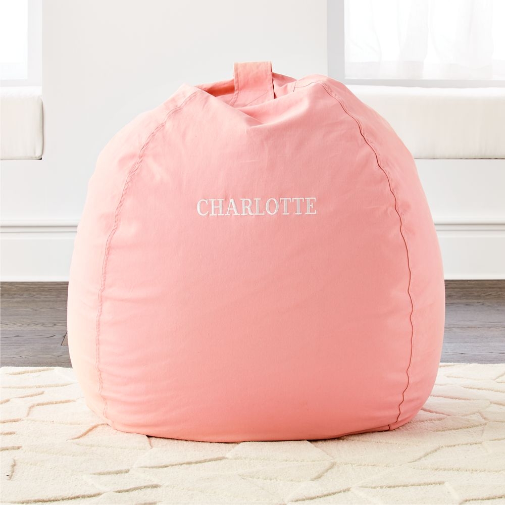 Large Pink Bean Bag Chair- insert and cover- non personalized - Image 0