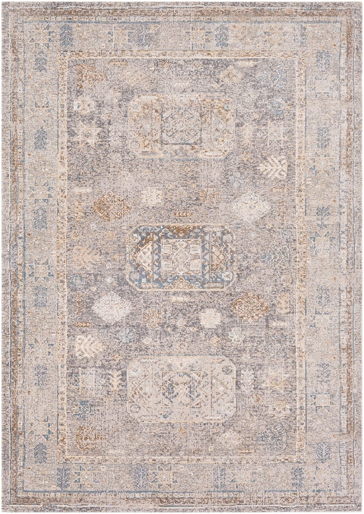 Stonewashed Gray Indoor 5'1" x 7'3" Machine Woven Rug - Image 0