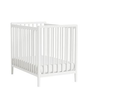 Hayden Mini Crib &amp; Mattress Set, Bright White - Image 0