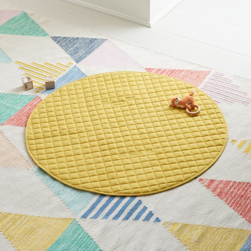 Fold and Go Yellow Portable Baby Mat - Image 1
