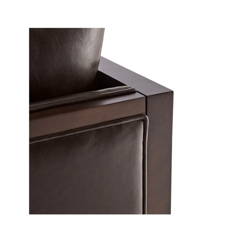 Sherwood Leather 3-Seat Exposed Wood Frame Sofa - Image 4