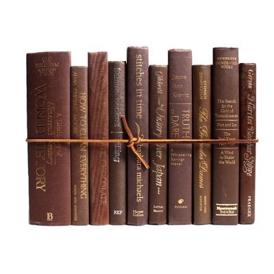Authentic Decorative Books - By Color Modern Coffee ColorPak (1 Linear Foot, 10-12 Books) - Image 0