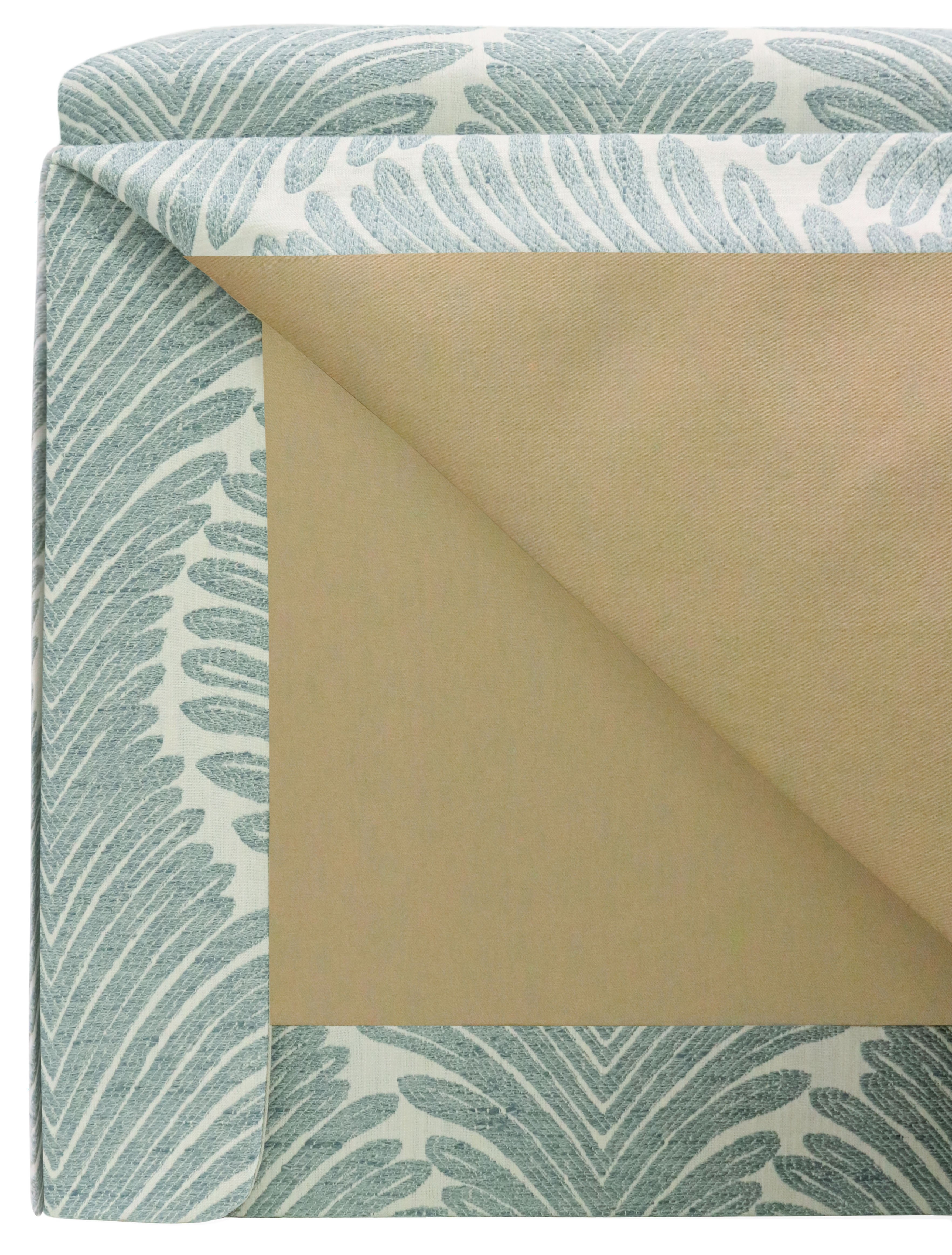 THE SKIRTED OTTOMAN :: MUSGROVE CHENILLE // SPA BLUE - 4" X 4" Sample - Image 3