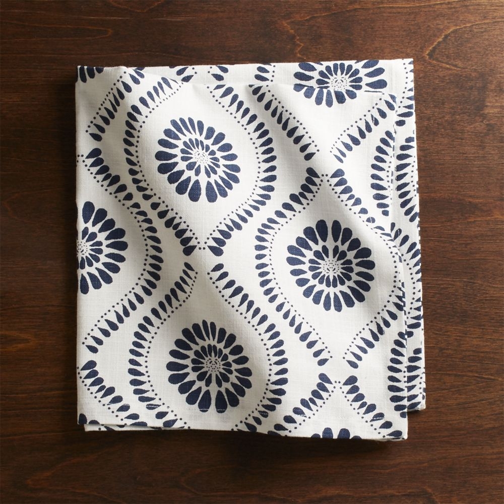 Kiran Indigo Medallion Dinner Napkin - Image 0