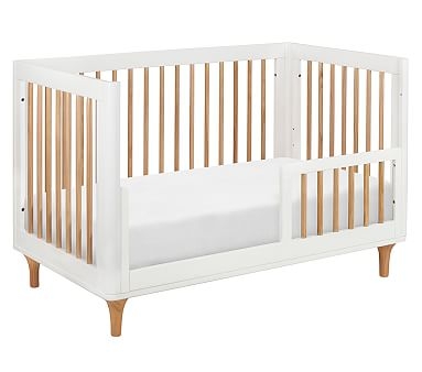 Babyletto Lolly Convertible Crib, White/Natural, Standard UPS Delivery - Image 1