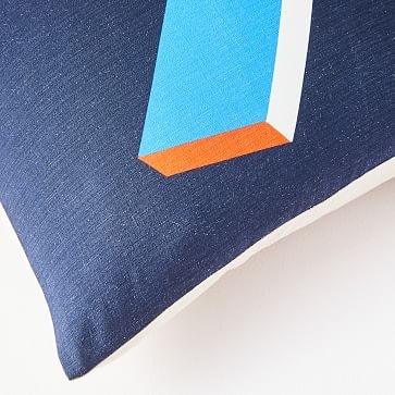 Lightning Bolt Pillow Cover, 20"x20", Midnight - Image 1