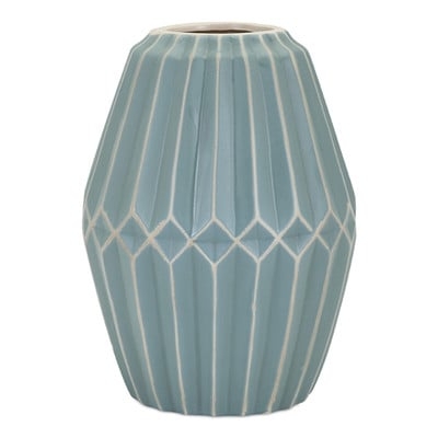 Traditional Cylinder Turquoise Table Vase - Image 0