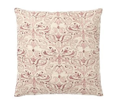 Reilley Embroidered Pillow, 22", Mauve - Image 0