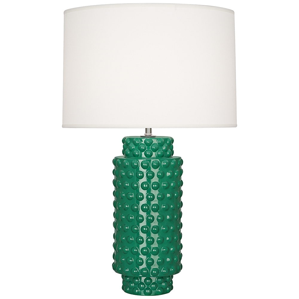 Robert Abbey Dolly Emerald Green Ceramic Table Lamp - Style # 58F94 - Image 0