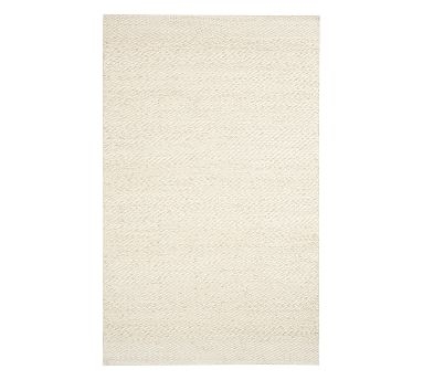 Twill Wool Jute Rug, 8x10', Ivory/Natural - Image 0