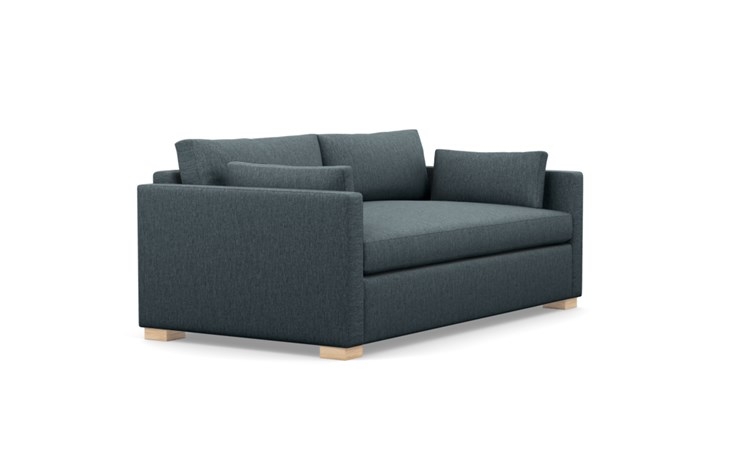 Charly Sofa with Blue Rain Fabric and Natural Oak legs - Image 1