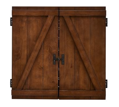 Dartboard Wood Cabinet Game Set, Mahogany stain - Image 3