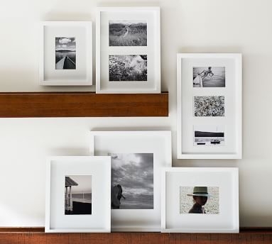 Wood Gallery in a Box Frames, Graywash - Set of 10 - Image 1